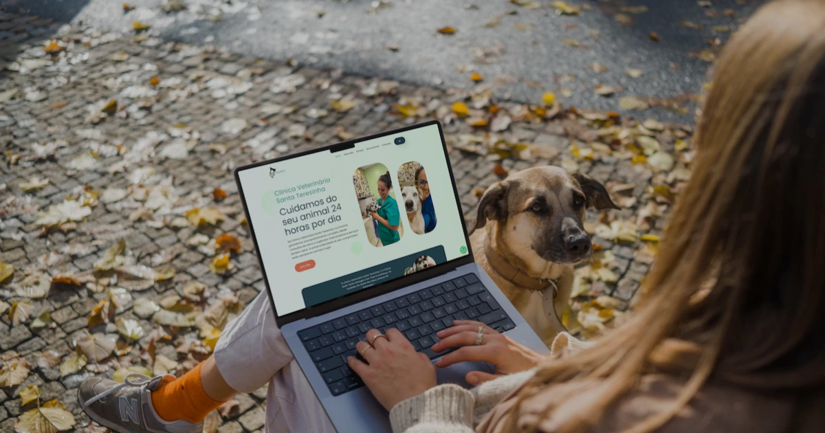 Apresentação do website Clínica Veterinária Santa Teresinha